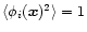 $\langle\phi_i({\vec x})^2 \rangle= 1$