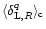 $\langle\delta_{{\rm L},R}^q \rangle_{\rm c}$
