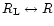 $R_{\rm L} \leftrightarrow R$