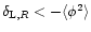 $\delta_{{\rm L},R} < -\langle\phi^2 \rangle$