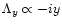 $\Lambda_y \propto - i y$