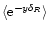 $\langle{\rm e}^{-y \delta_{R}} \rangle$