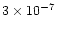 $3 \times
10^{{\rm -7}}$