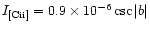 $I_{{\rm [C {\sc ii}]}} = 0.9 \times 10^{-6} \csc \vert b\vert$