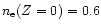 $n_{{\rm e}}(Z=0) = 0.6$