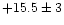$+15.5\pm 3$
