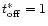 $t_{\rm off}^\ast = 1$