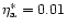 $\eta _{\rm a}^{\ast }=0.01$