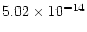 $5.02 \times 10^{-14}$