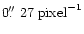 $\rm {0\hbox{$.\!\!^{\prime\prime}$ }27\;pixel}^{-1}$