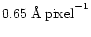 $\rm {0.65\;\AA\;pixel}^{-1}$