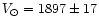 $V_\odot = 1897\pm17$