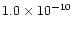 $1.0 \times10^{-10}$