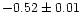 $-0.52\pm 0.01$