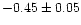 $-0.45\pm 0.05$