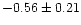 $-0.56\pm 0.21$