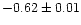 $-0.62\pm 0.01$
