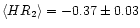 $\langle HR_2\rangle=-0.37 \pm 0.03$