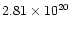 $2.81\times 10^{20}$
