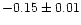 $-0.15\pm 0.01$