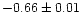 $-0.66\pm 0.01$