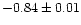 $-0.84\pm 0.01$
