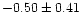 $-0.50\pm 0.41$