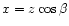 $x=z\cos\beta$