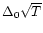 $\Delta_0 \sqrt{T}$