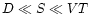 $D \ll S \ll VT$