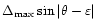 $\Delta_{\max}\sin\vert\theta -\varepsilon\vert$