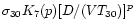 $\sigma _{30}K_7(p)[D/(VT_{30})]^p$