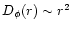 $ D_\phi (r) \sim r^2$