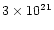 $3 \times 10^{21}$
