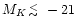 $M_K \raisebox{-0.5ex}{$\,\stackrel{<}{\scriptstyle\sim}\,$ }-21$