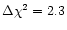 $\Delta\chi^2=2.3$
