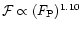 ${\cal F} \propto (F_{\rm P})^{1.10}$