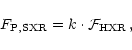 \begin{displaymath}F_{\rm P,SXR} = k \cdot {\cal F}_{\rm HXR} \, ,
\end{displaymath}