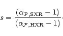 \begin{displaymath}s = \frac{(\alpha_{{\rm P,SXR}} - 1)}{(\alpha_{{\cal F}{\rm ,HXR}} - 1)} \cdot
\end{displaymath}