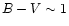 $B-V \sim 1$