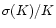 $\sigma(K)/K$