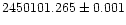 $2450101.265\pm 0.001$