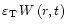 $\varepsilon_{\rm T}\, W \left(r,t
\right)$