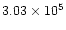 $3.03 \times 10^5$