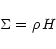 \begin{displaymath}%
\Sigma = \rho\,H
\end{displaymath}