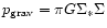 $p_{\rm grav}=\pi G \Sigma_{*} \Sigma$
