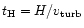$t_{\rm H}=H/v_{\rm turb}$