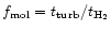 $f_{\rm mol}=t_{\rm turb}/t_{\rm H_{2}}$