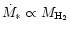 $\dot{M}_{*} \propto M_{\rm H_{2}}$