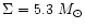 $\Sigma=5.3~M_{\odot}$